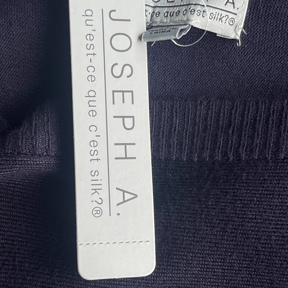 Joseph A Sweater Womens Extra Large XL Blue Red Striped Ruffle Zip Sleeve NEW - Picture 4 of 11